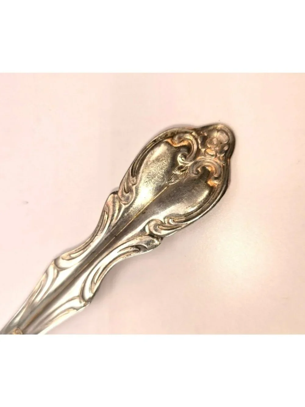 Rogers & Bro Silverplate Pierced Serving Spoon Floral Antique Vintage CM2273